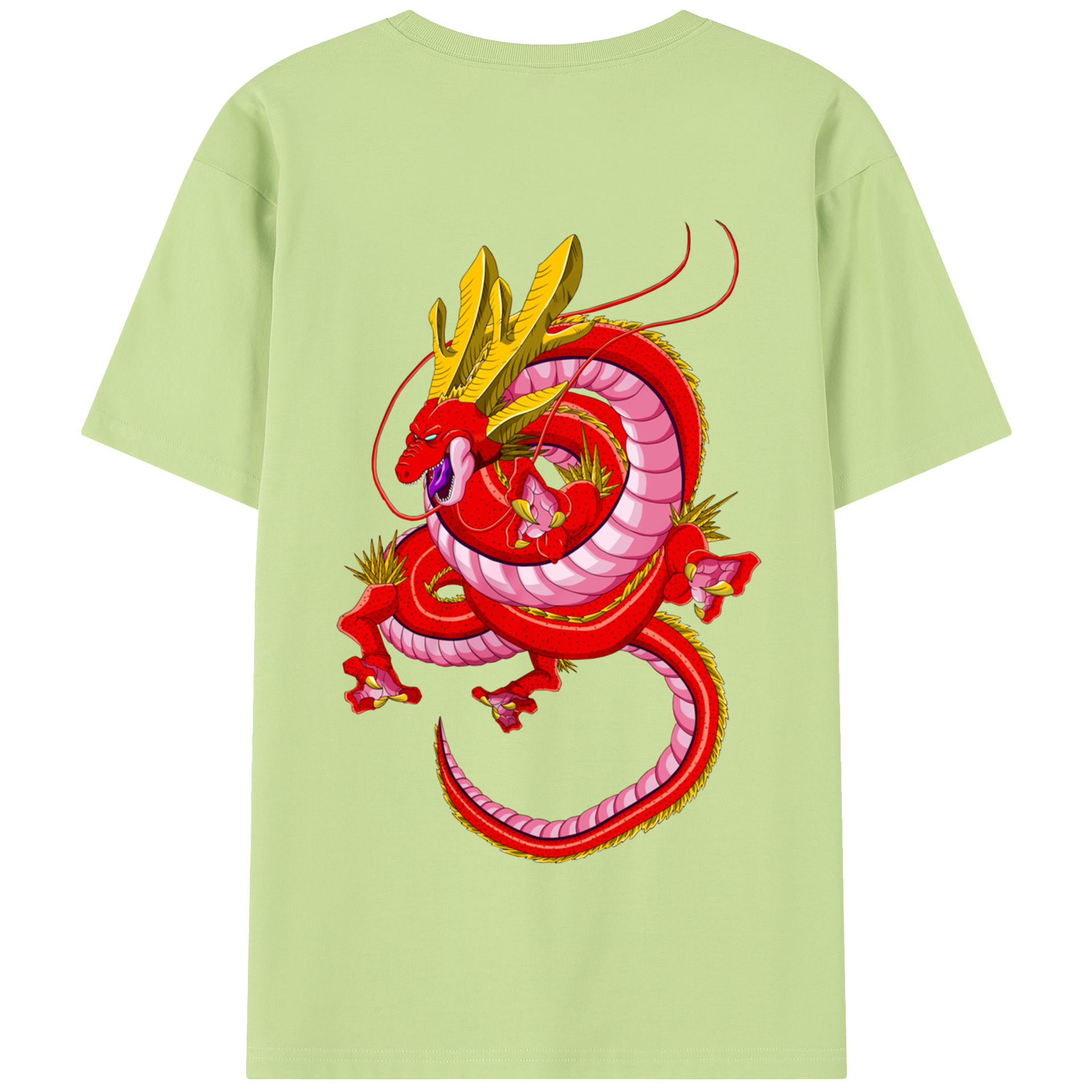 （画像用） ドラゴンボール 神龍 シェンロン DRAGON BALL Shenron 綿100％半袖Tシャツ（背面プリント）